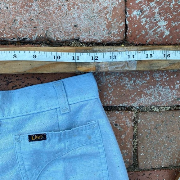 Vintage 1970's Ms Lee Union Made in the USA blue flare pants - Picture 5 of 8